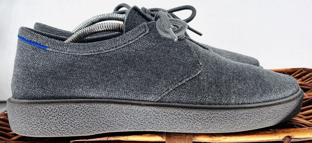 Rothy’s The Monty Men’s 11 Mountain Grey Merino Wool Knit Lace Up Shoes